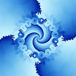 Preview wallpaper fractal, spiral, swirl, pattern, blue