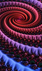Preview wallpaper fractal, spiral, swirling, patterns, multicolored