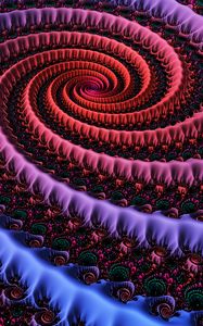 Preview wallpaper fractal, spiral, swirling, patterns, multicolored