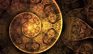 Preview wallpaper fractal, spiral, swirling, abstraction, brown