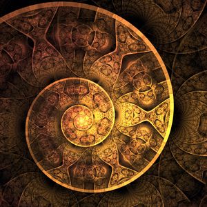 Preview wallpaper fractal, spiral, swirling, abstraction, brown