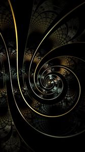 Preview wallpaper fractal, spiral, twisted, dark, abstraction