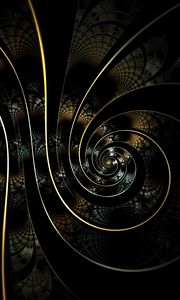 Preview wallpaper fractal, spiral, twisted, dark, abstraction