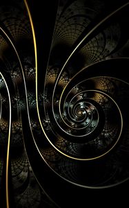 Preview wallpaper fractal, spiral, twisted, dark, abstraction