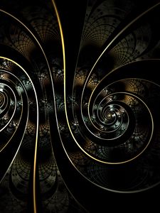 Preview wallpaper fractal, spiral, twisted, dark, abstraction