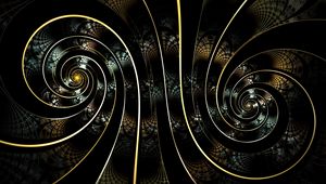 Preview wallpaper fractal, spiral, twisted, dark, abstraction