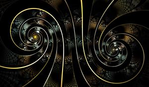 Preview wallpaper fractal, spiral, twisted, dark, abstraction