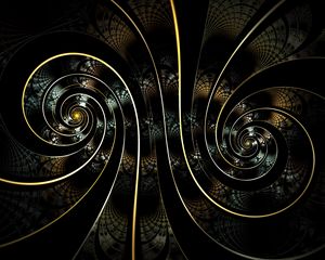 Preview wallpaper fractal, spiral, twisted, dark, abstraction