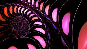 Preview wallpaper fractal, spiral, twisted, tangled, 3d