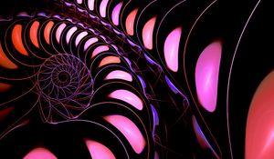 Preview wallpaper fractal, spiral, twisted, tangled, 3d