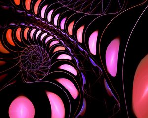 Preview wallpaper fractal, spiral, twisted, tangled, 3d