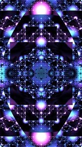Preview wallpaper fractal, square, pattern, glow, geometry