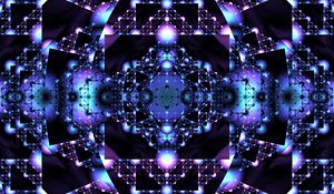 Preview wallpaper fractal, square, pattern, glow, geometry