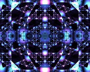 Preview wallpaper fractal, square, pattern, glow, geometry