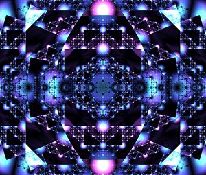 Preview wallpaper fractal, square, pattern, glow, geometry