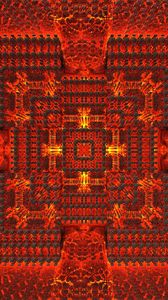 Preview wallpaper fractal, squares, pattern, abstraction, red