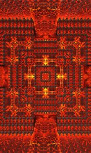 Preview wallpaper fractal, squares, pattern, abstraction, red
