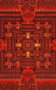 Preview wallpaper fractal, squares, pattern, abstraction, red