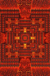 Preview wallpaper fractal, squares, pattern, abstraction, red