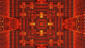 Preview wallpaper fractal, squares, pattern, abstraction, red