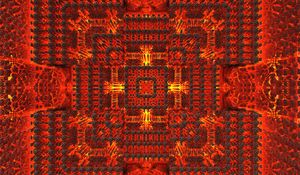 Preview wallpaper fractal, squares, pattern, abstraction, red
