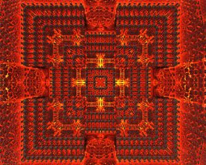 Preview wallpaper fractal, squares, pattern, abstraction, red