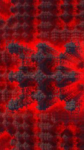 Preview wallpaper fractal, squares, volume, red, abstraction
