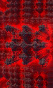 Preview wallpaper fractal, squares, volume, red, abstraction
