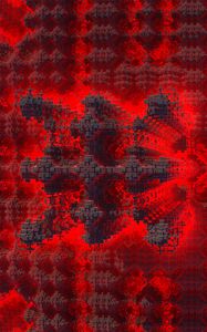 Preview wallpaper fractal, squares, volume, red, abstraction
