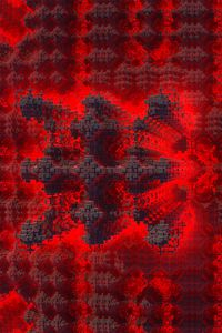 Preview wallpaper fractal, squares, volume, red, abstraction