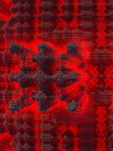 Preview wallpaper fractal, squares, volume, red, abstraction