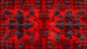 Preview wallpaper fractal, squares, volume, red, abstraction