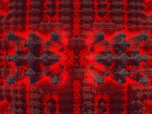 Preview wallpaper fractal, squares, volume, red, abstraction