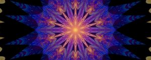 Preview wallpaper fractal, star, abstraction, bright