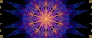 Preview wallpaper fractal, star, abstraction, bright