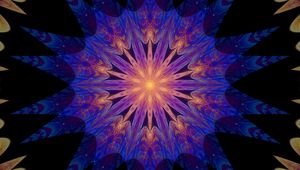 Preview wallpaper fractal, star, abstraction, bright