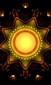 Preview wallpaper fractal, star, bright, glow, abstraction