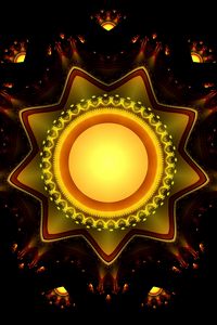 Preview wallpaper fractal, star, bright, glow, abstraction