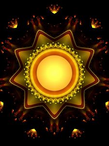 Preview wallpaper fractal, star, bright, glow, abstraction