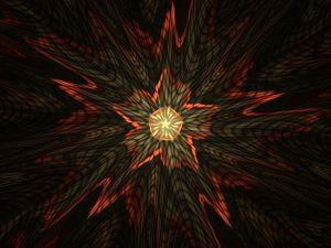 Preview wallpaper fractal, star, flash, abstraction