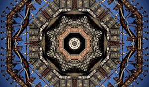 Preview wallpaper fractal, steampunk, chains, details