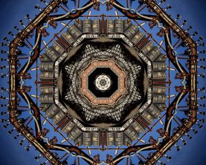 Preview wallpaper fractal, steampunk, chains, details