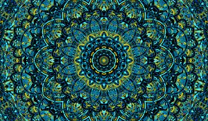 Preview wallpaper fractal, stripes, bend, shapes, abstraction, blue