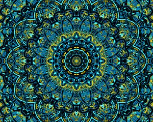 Preview wallpaper fractal, stripes, bend, shapes, abstraction, blue