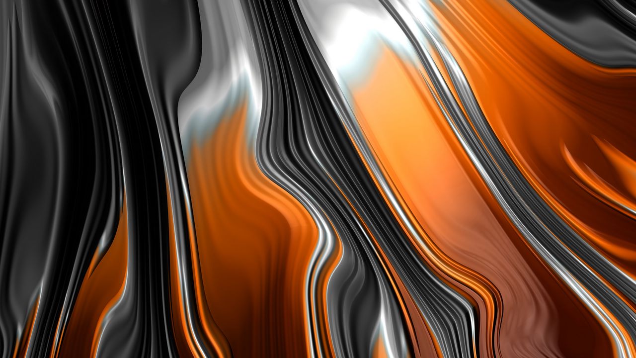 Wallpaper fractal, stripes, bends, lines