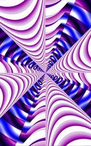 Preview wallpaper fractal, stripes, optical illusion, abstraction, purple, blue