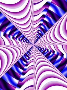 Preview wallpaper fractal, stripes, optical illusion, abstraction, purple, blue