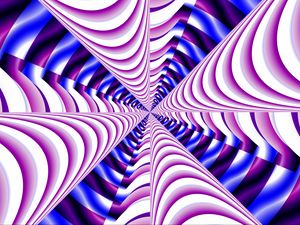 Preview wallpaper fractal, stripes, optical illusion, abstraction, purple, blue