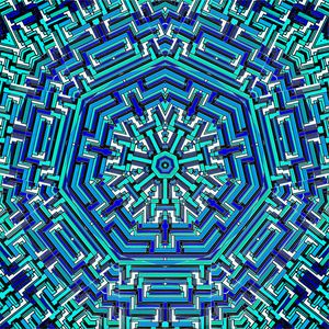 Preview wallpaper fractal, stripes, pattern, blue, abstraction