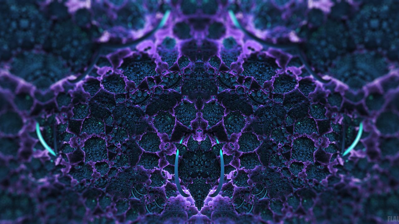 Wallpaper fractal, structure, 3d, purple, abstraction